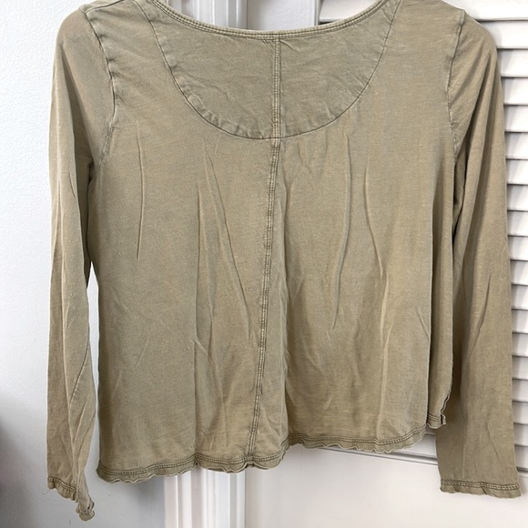 Anthropology V-Neck Long Sleeve Tee - Picture 2 of 5